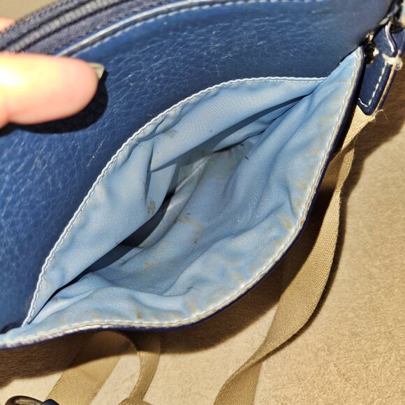 COACH 42206 Penelope Navy Pebbled Leather Crossbody - Picture 6 of 10